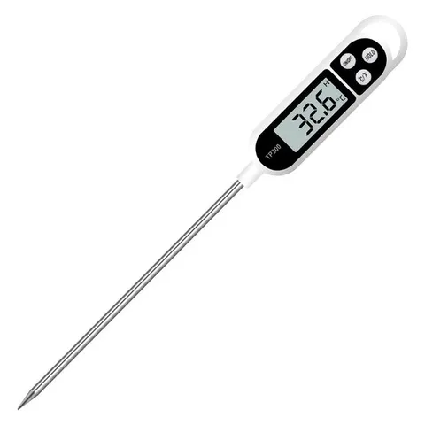 Digitale keuken- en oventhermometer met lange roestvrijstalen sonde